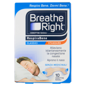 Breathe Right Cerottini Nasali RespiraBene Classici Standard 10 Pz