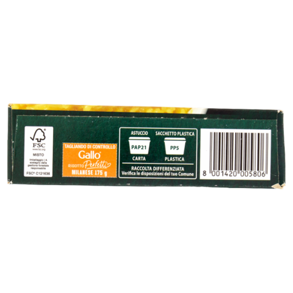 Riso Gallo Risotto Perfetto Milanese 175 g