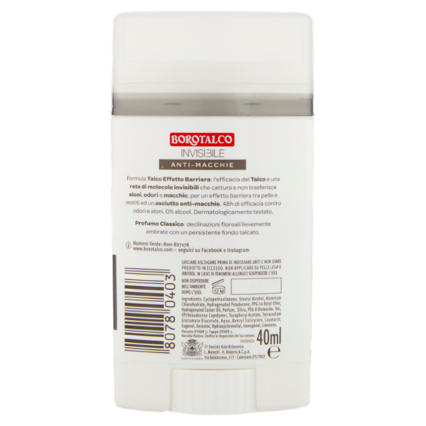 Borotalco Invisibile Deo Stick 40 ml