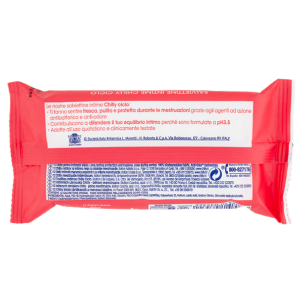 Chilly ciclo Salviettine Intime 12 pz