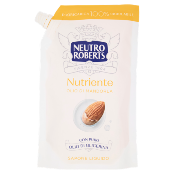 Neutro Roberts Nutriente Olio di Mandorla Sapone Liquido Ecoricarica 400 ml