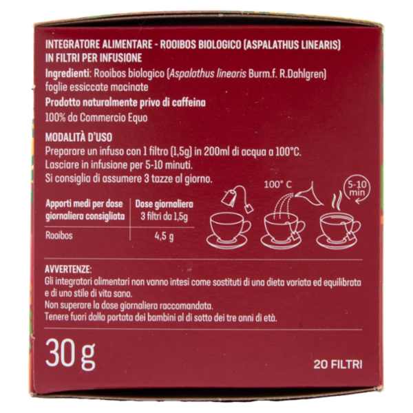 altromercato Bio Infuso di Rooibos 20 Filtri 30 g