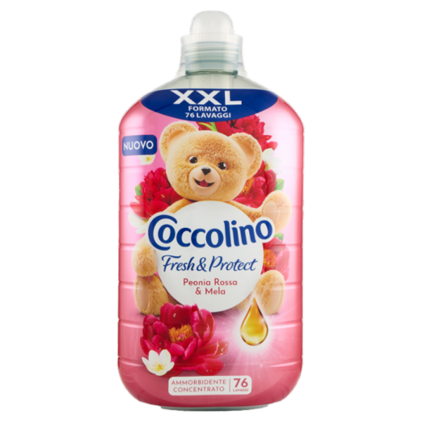 Coccolino Ammorbidente Concentrato Fresh & Protect Peonia Rossa & Mela 76 Lavaggi 1750 ml