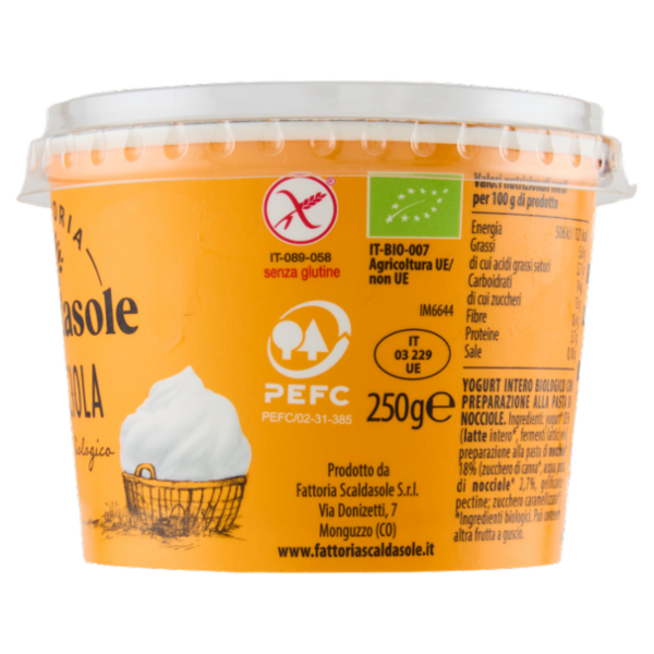 Fattoria Scaldasole Nocciola yogurt biologico 250 g