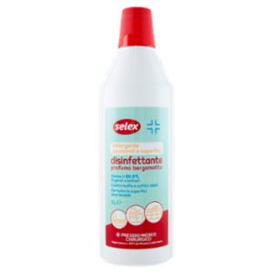 Selex Detergente Per Pavimenti e Superfici Disinfettante Profumato Bergamotto 1 L