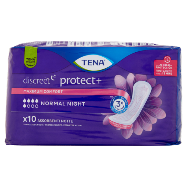 Tena discreet protect+ Normal Night Assorbenti Notte 10 pz