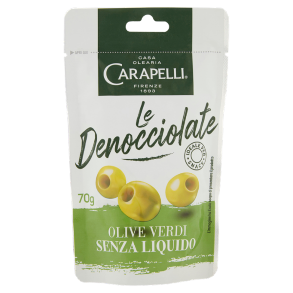 Carapelli le Denocciolate Olive Verdi Senza Liquido 70 g
