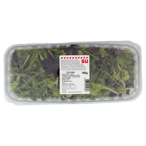 Sù Misticanza Lavata e Pronta per il Consumo in Vaschetta 400 g