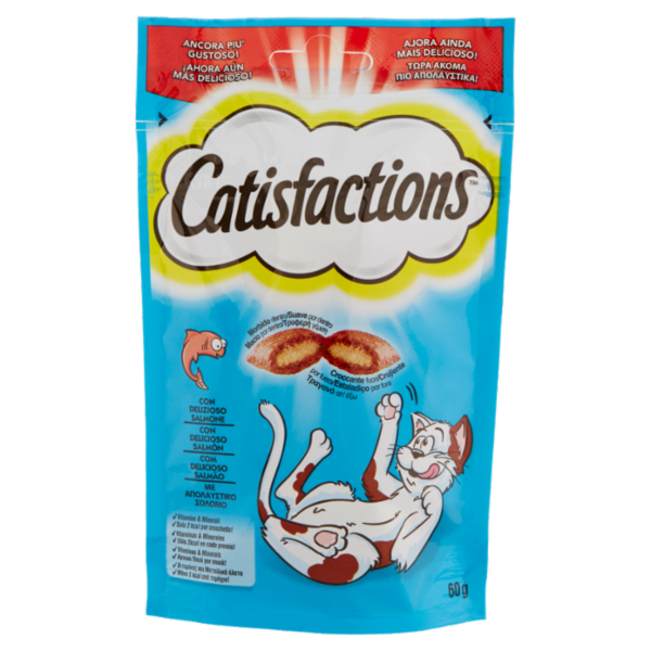 Catisfactions Snack Gatto con Delizioso Salmone 60 g