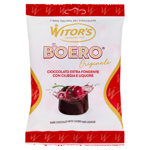 Witor's il Boero Cioccolato Extra Fondente con Ciliegia e Liquore 85 g