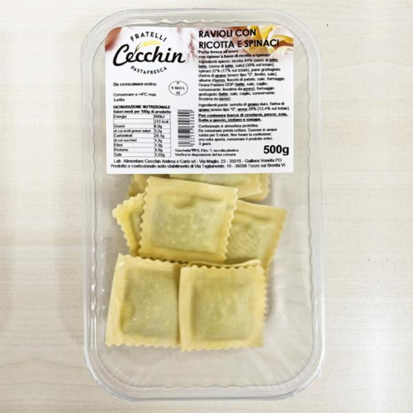 Cecchin Ravioli con Ricotta e Spinaci Italia 500 g
