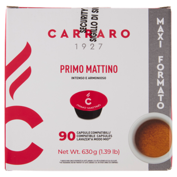 Carraro Primo Mattino Capsule Compatibili Lavazza* A Modo Mio* 90 x 7 g