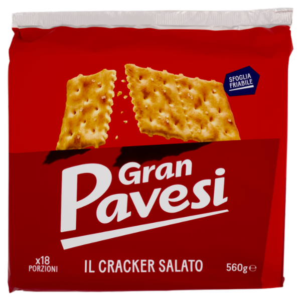 Gran Pavesi il Cracker Salato con Grano 100% italiano 560g