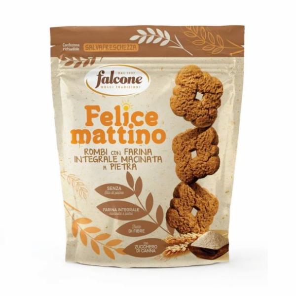 Falcone Felice Mattino Rombi con Farina Integrale Macinata a Pietra 500g