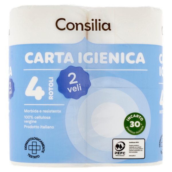 Consilia Carta Igienica 2 Veli 4 rotoli
