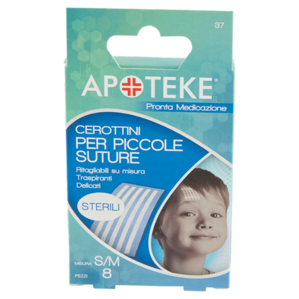 Apoteke Pronta Medicazione Cerottini per Piccole Suture Misura S/M 8 pz