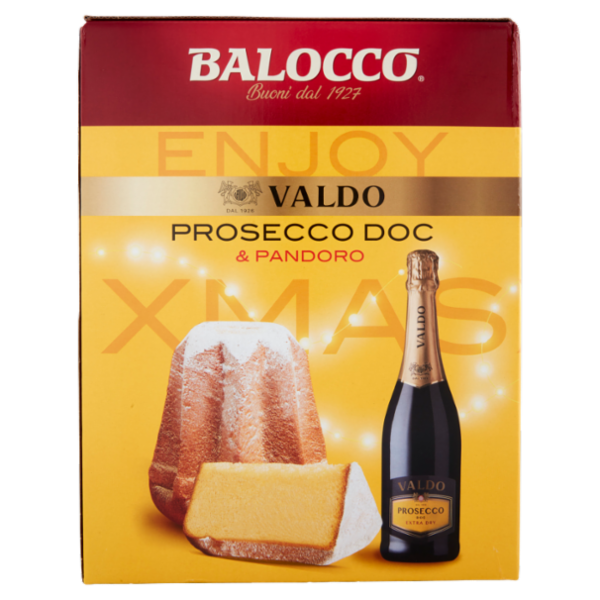 Balocco Enjoy Xmas il Pandoro 750 g & Valdo Prosecco DOC Extra Dry 75 cl