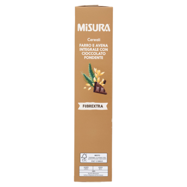 Misura Fibrextra Cereali Farro e Avena Integrale con Cioccolato Fondente 300 g
