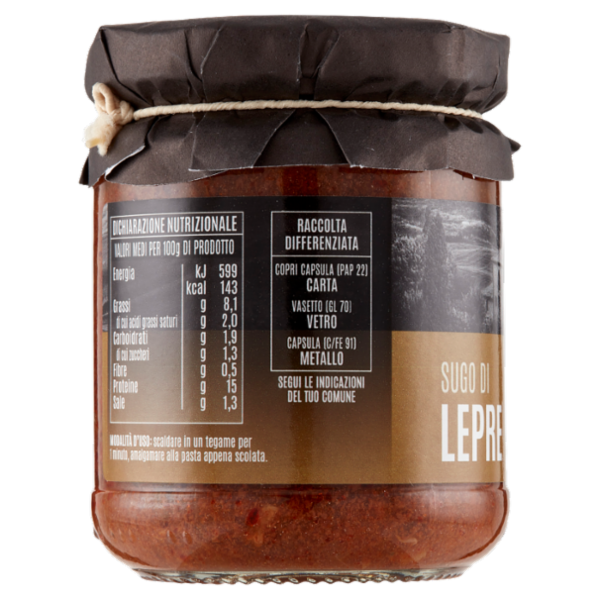 Assaggi e paesaggi Sugo di Lepre 180 g