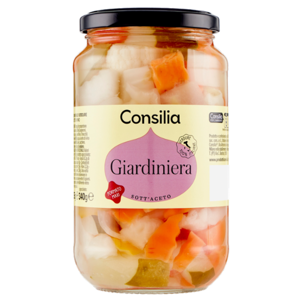 Consilia Giardiniera Aromatizzata con Aceto di Vino 565 g