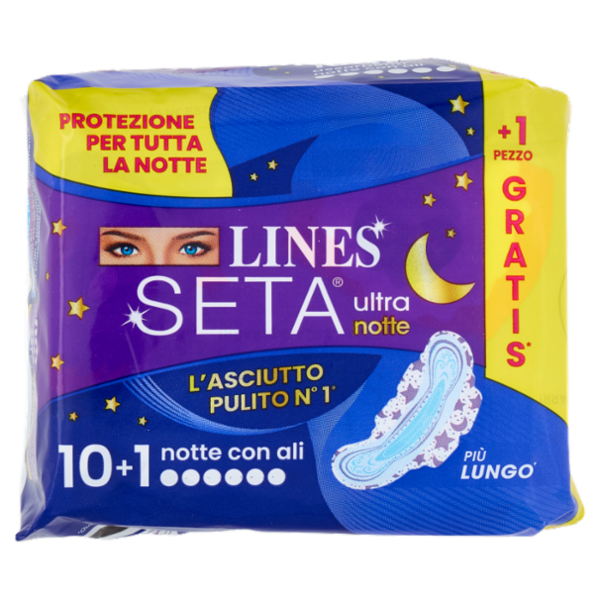 Lines Seta ultra notte con ali 10 + 1 pz