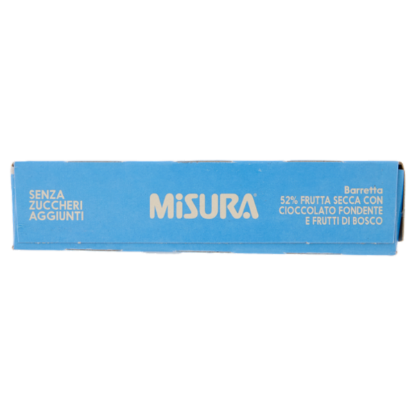 Misura Dolcesenza Barrette 52% Frutta Secca con Cioccolato Fondente e Frutti di Bosco 4 x 30 g