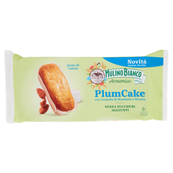Mulino Bianco Armonia PlumCake Ricotta e Mandorle 5 pezzi 155 g