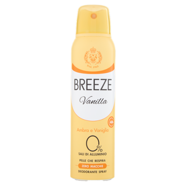 Breeze Vanilla Ambra e Vaniglia Deodorante Spray 150 mL