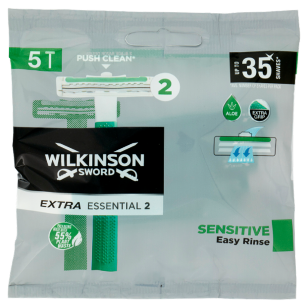 Wilkinson Sword Rasoio usa&getta Extra Essential 2 Sensitive x5