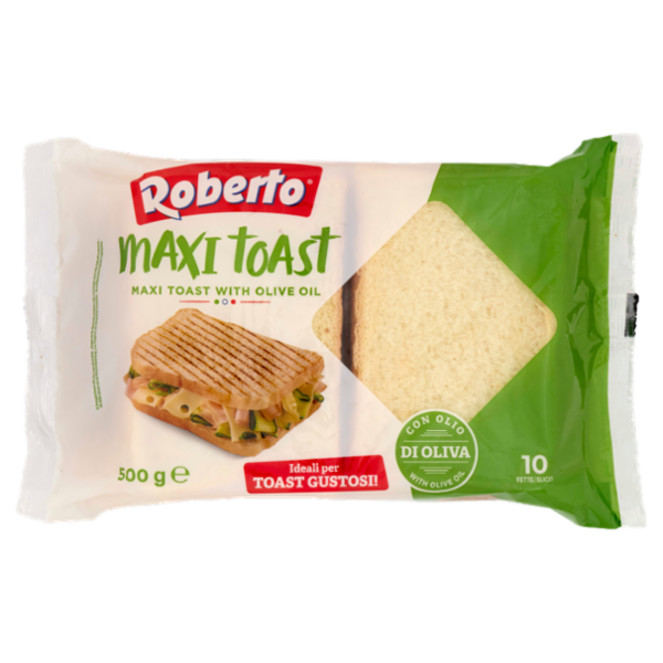 Roberto maxi toast con Olio di Oliva 10 Fette 500 g