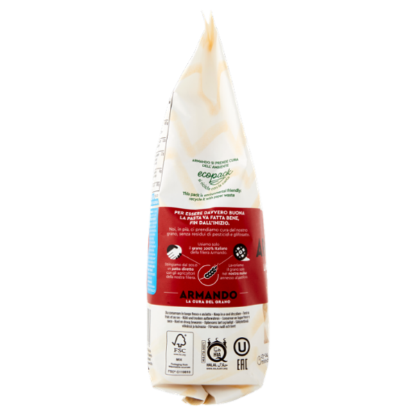 Armando Metodo zero Residui di Pesticidi e Glifosato la Mezza Penna Rigata 500 g