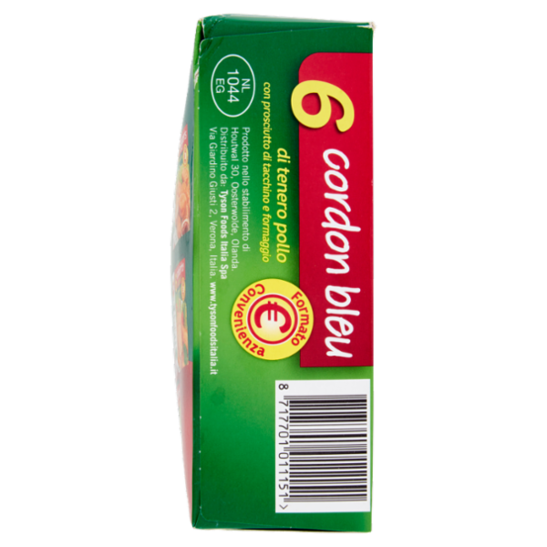 Tyson Family 6 cordon bleu di tenero pollo Cotti e Surgelati 540 g