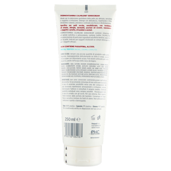 Dermovitamina Calmilene Sensicream Detergente in Crema Corpo - Viso 250 ml