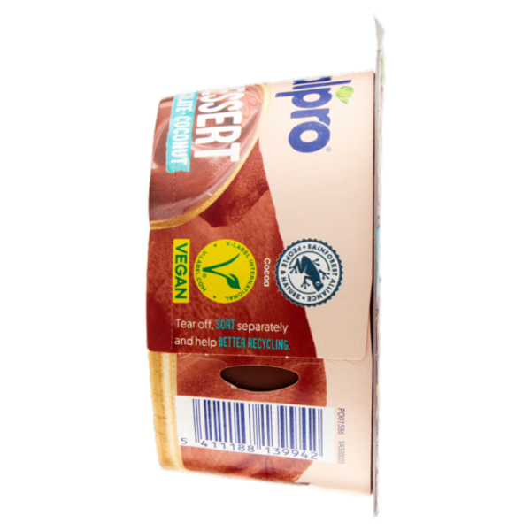 ALPRO Dessert Fresco 100% Vegetale, Gusto Cocco Cioccolato, Senza Lattosio, Senza Conservanti, 135g