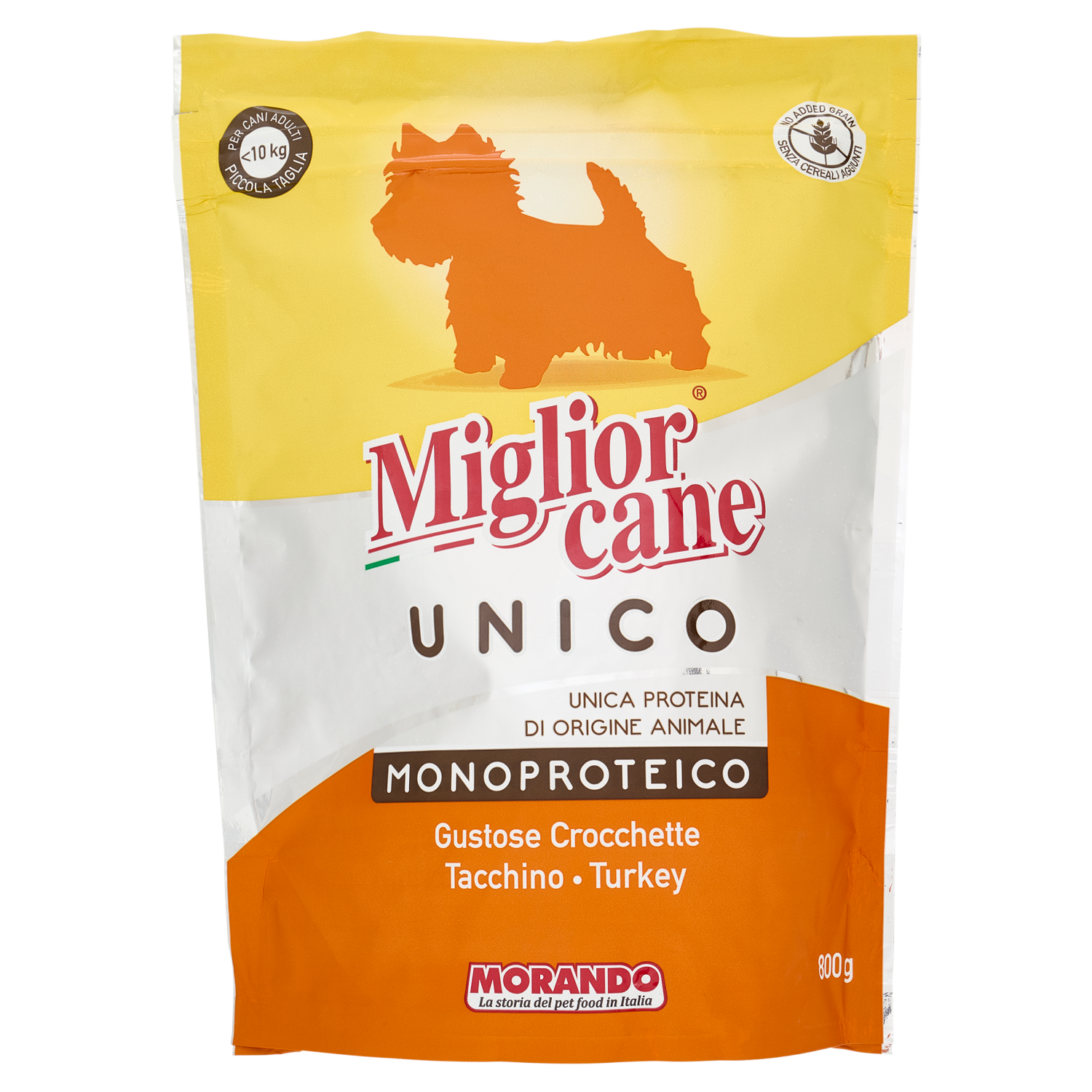 Migliorcane Unico Monoproteico Gustose Crocchette Tacchino Per Cani Adulti Piccola Taglia 800 g
