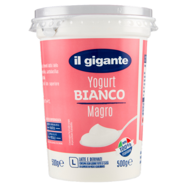 IL GIGANTE Yogurt Bianco Magro 500 g