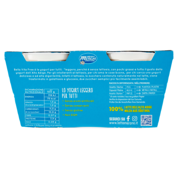 bella vita free Senza Lattosio Banana 2 x 125 g