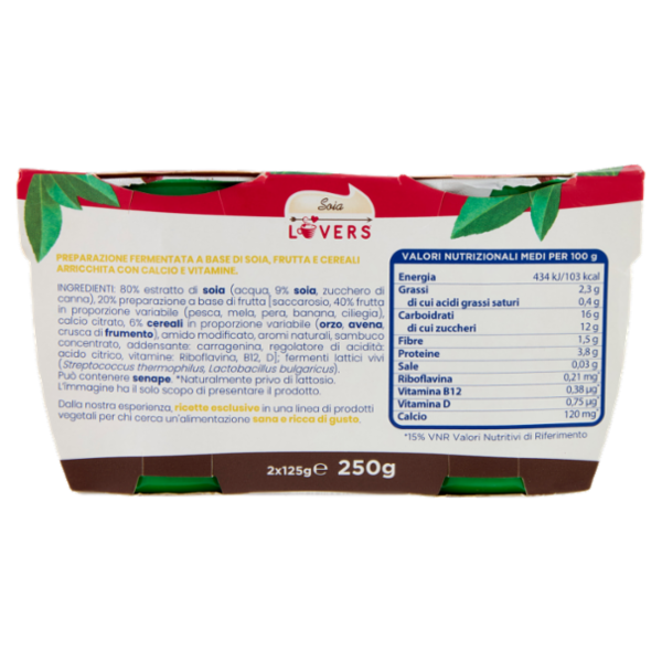 Soia Lovers Frutta e Cereali 2 x 125 g