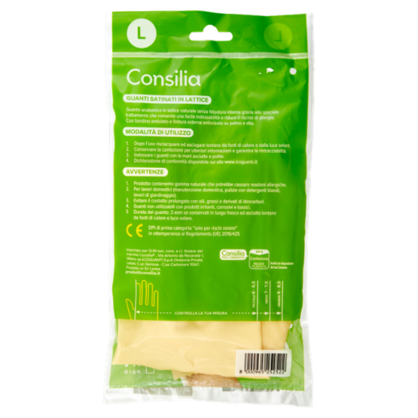 Consilia Guanti Satinati Misura Grande (8-8,5)