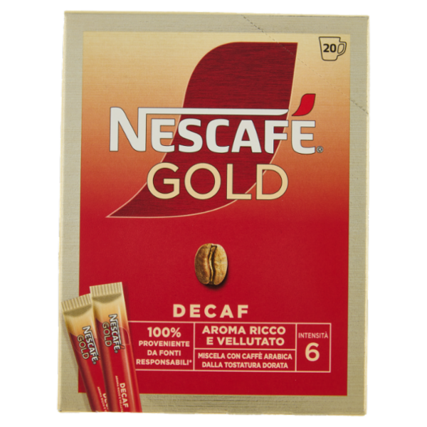 NESCAFÉ Gold Decaf Caffè Solubile Decaffeinato 20 Bustine 34g