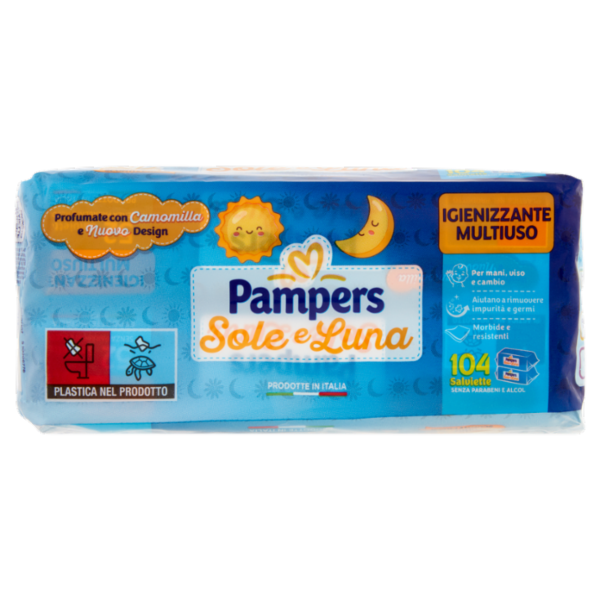 Pampers Sole e Luna Salviette 104 pz