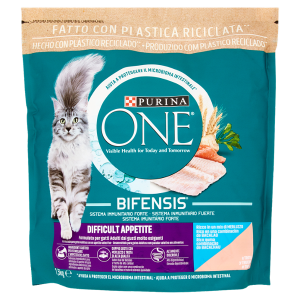 PURINA ONE Difficult Appetite Ricco in un mix di Merluzzo e Trota 1,5 kg