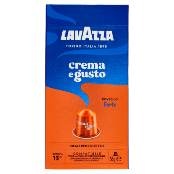 Lavazza crema e gusto Forte Compatibile con Nespresso Original 10 Capsule 55 g