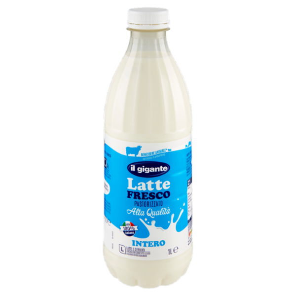 IL GIGANTE Latte Fresco Pastorizzato Alta Qualità Intero 1 L