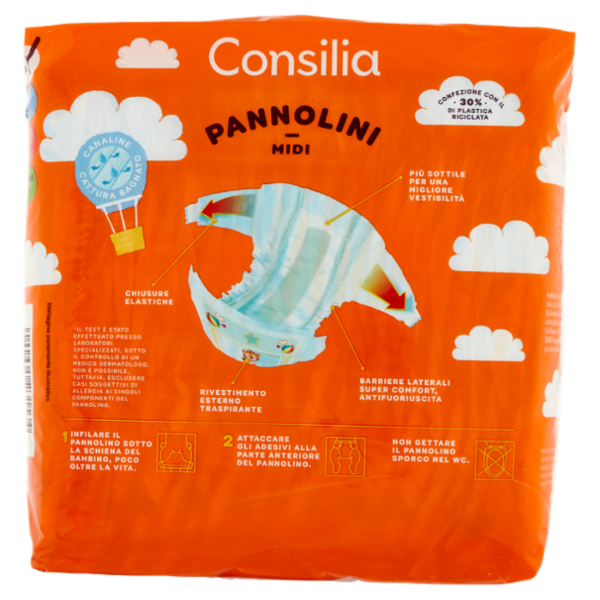 Consilia Pannolini per Bambini Midi 4-9 kg 3 20 pezzi