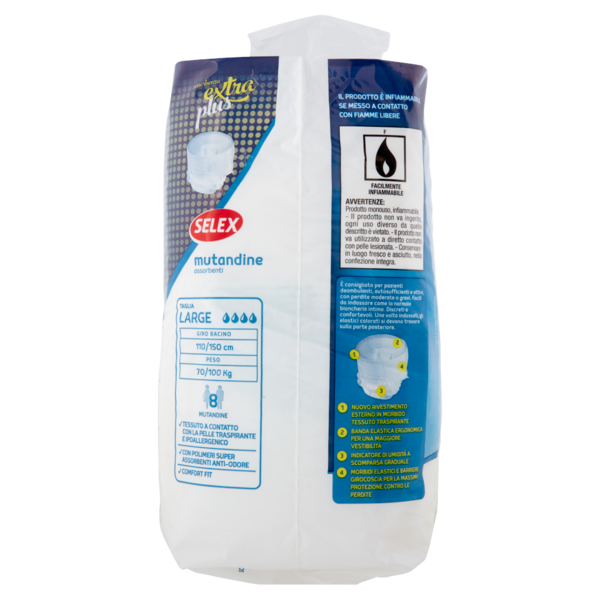 Selex Mutandine Assorbenti Pants Extra Plus Misura Large 8 pezzi