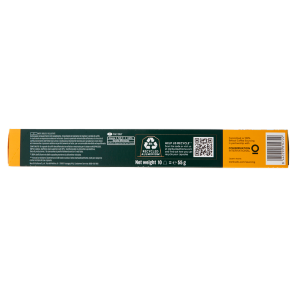 STARBUCKS Decaf Blonde Espresso Roast by Nespresso Caffè Decaffeinato 10 capsule 55 g