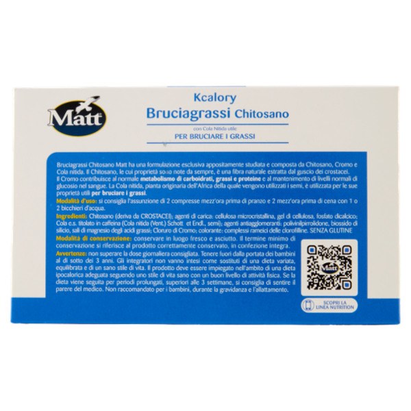 Matt Nutrition Kcalory Bruciagrassi Chitosano 40 compresse 36 g