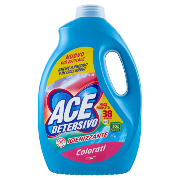 Ace Detersivo Igienizzante Colorati 38 Lavaggi 1900 ml