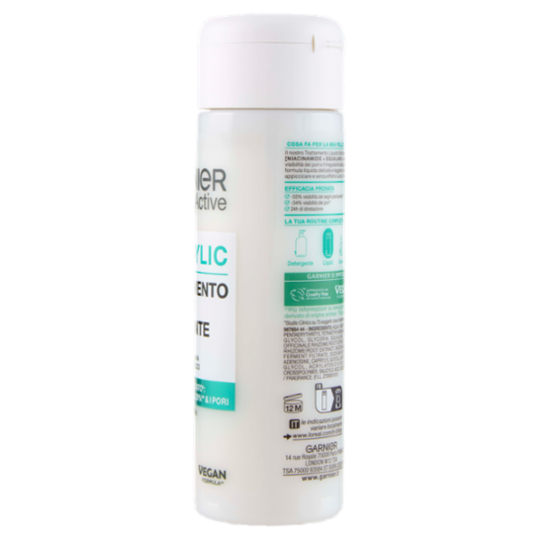 Garnier PureActive Salicylic Trattamento Liquido Esfoliante 7% Niacinamide, 120 ml